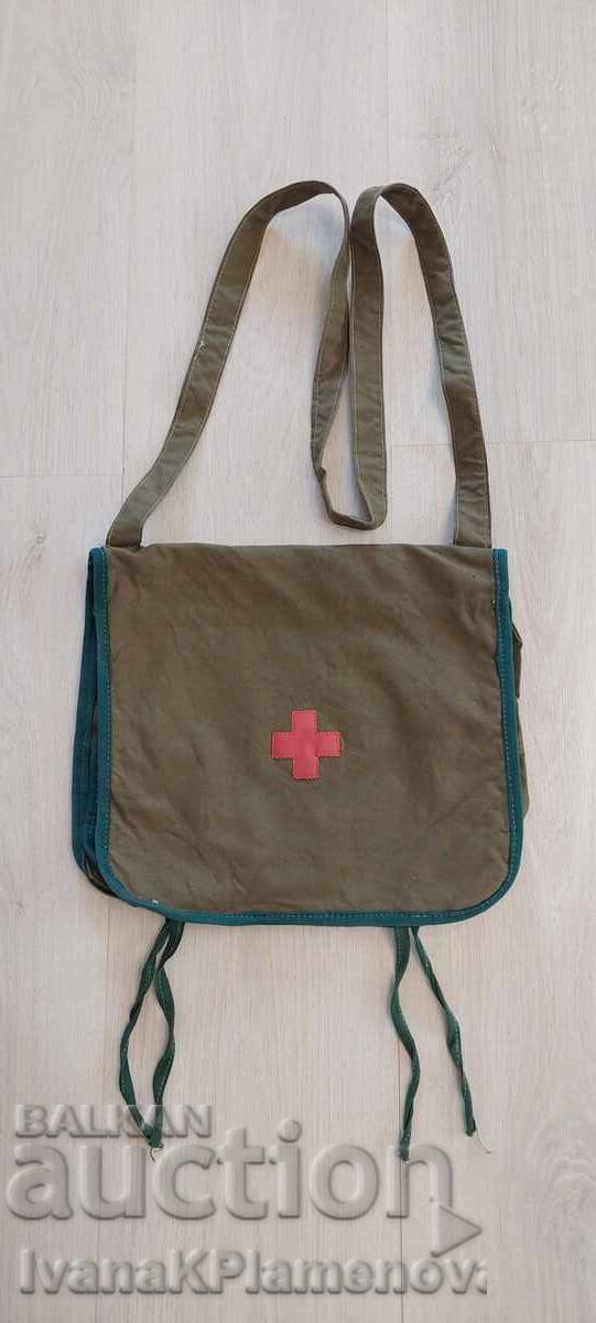 Old medical military bag from the socialist era Old medical military bag from the socialist era