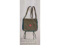 Old medical military bag from the socialist era