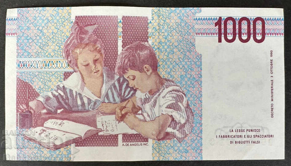 Italy 1000 Lire 1990 Pick 112 Ref 3672 с цена 9.00 лв. | € 4.60