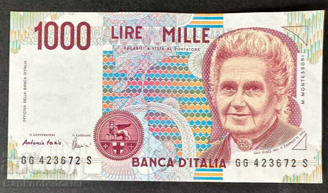 Italy 1000 Lire 1990 Pick 112 Ref 3672