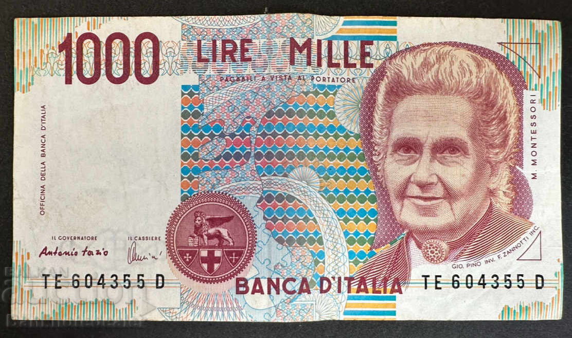 Ιταλία 1000 Λίρες 1990 Pick 112 Ref 4355