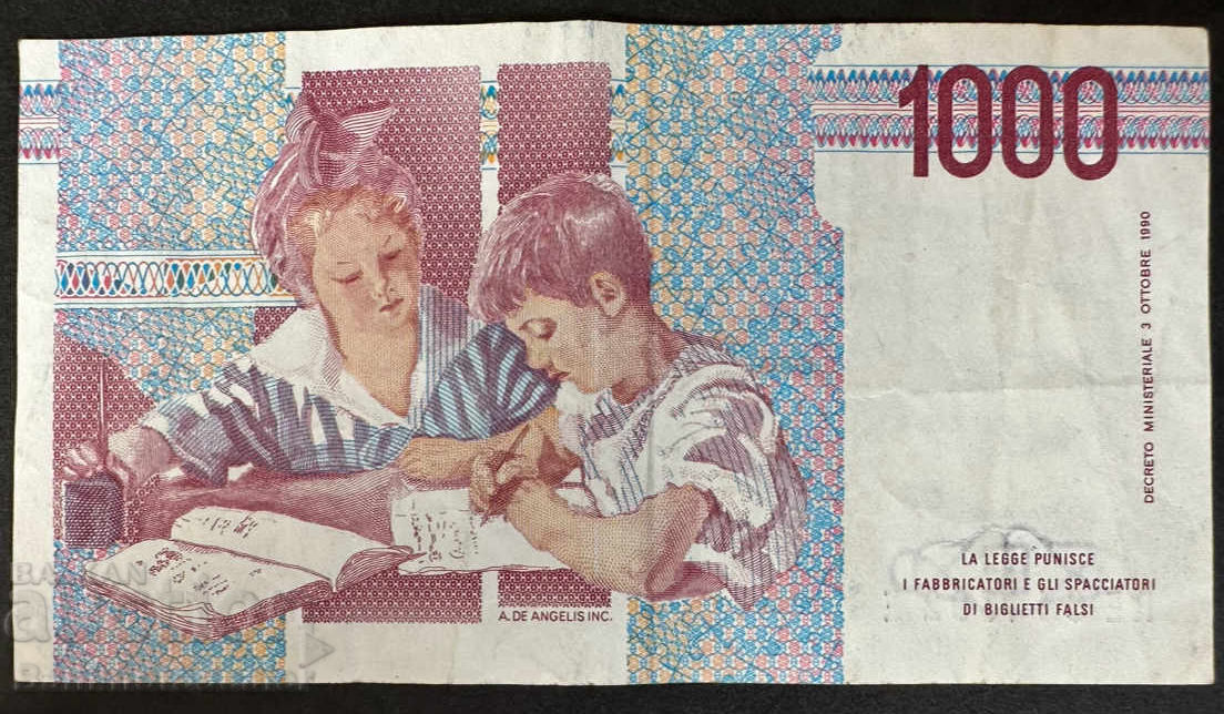 Ιταλία 1000 Λίρες 1990 Pick 112 Ref 4892 με τιμή 3.00 BGN | € 1.53 Ιταλία 1000 Λίρες 1990 Pick 112 Ref 4892 με τιμή 3.00 BGN | € 1.53