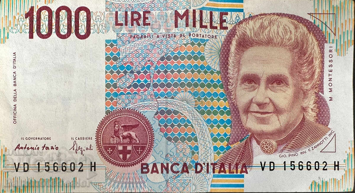 Italy 1000 Lire 1990 Pick 112 Ref  6602