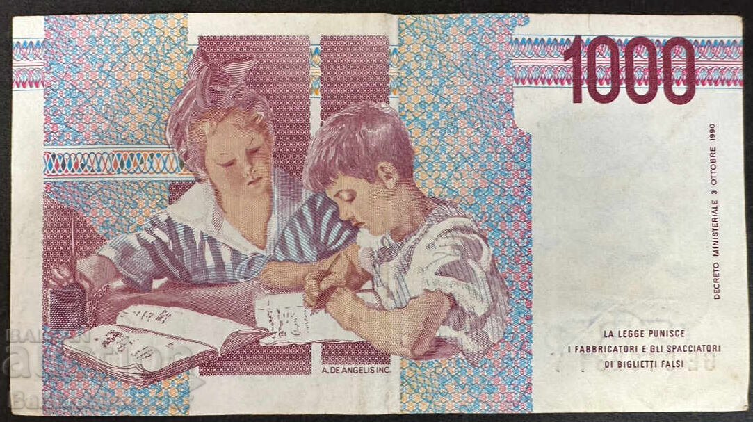 Ιταλία 1000 Λίρες 1990 Pick 112 Ref 8561 με τιμή 3.00 BGN | € 1.53 Ιταλία 1000 Λίρες 1990 Pick 112 Ref 8561 με τιμή 3.00 BGN | € 1.53