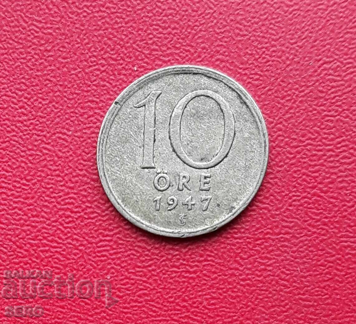 Sweden-10 Jore 1947-silver Sweden-10 Jore 1947-silver