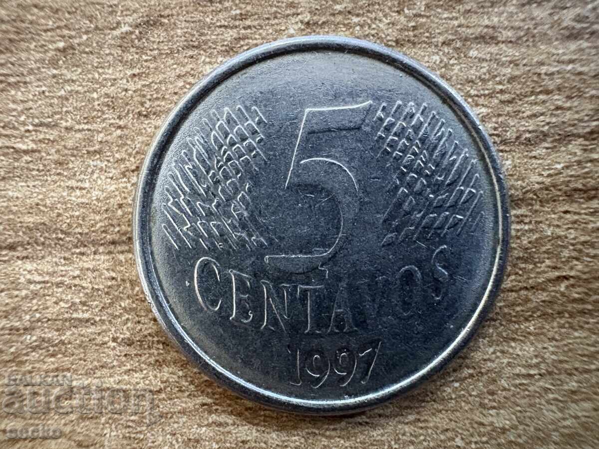 Бразилия - 5 сентавос (1997) Бразилия - 5 сентавос (1997)