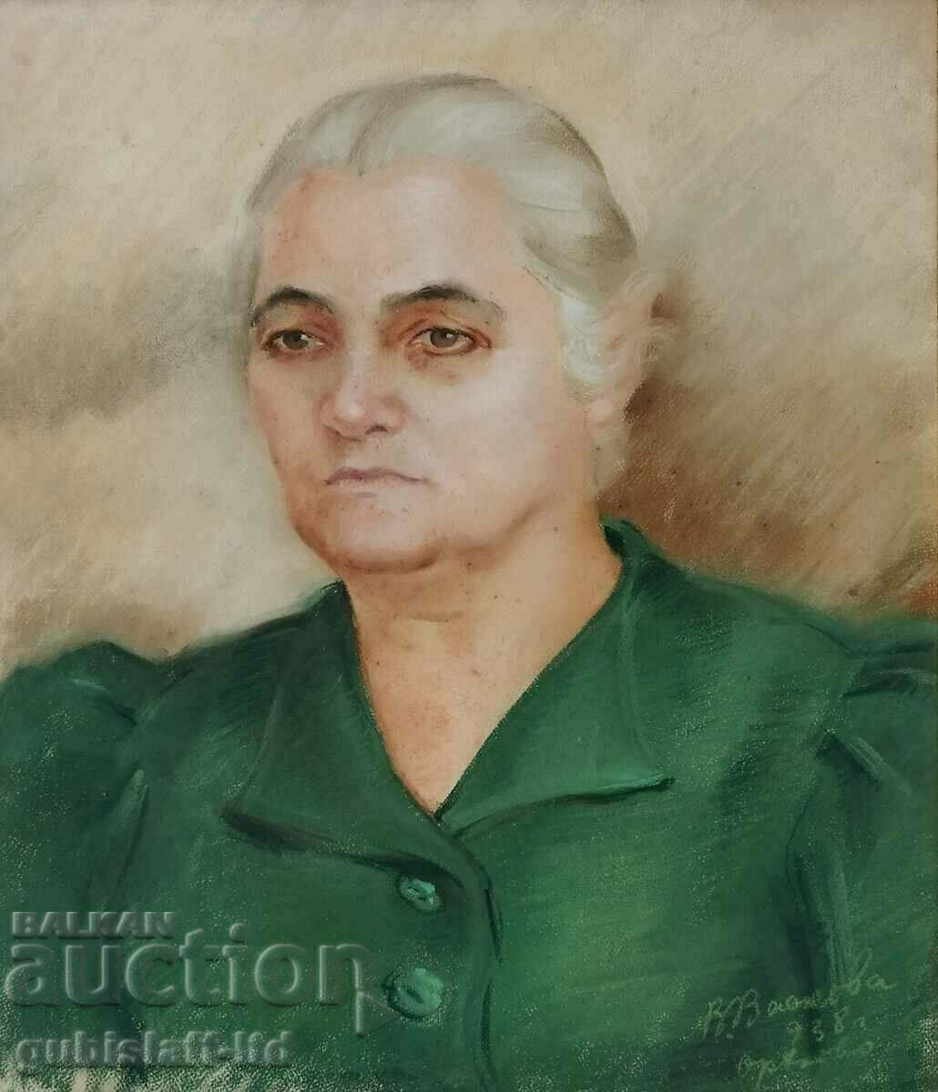 Pictură, portret, 1938, art. Vania Vaskova (1912-1995) cu preț 350.00 BGN | € 178.95