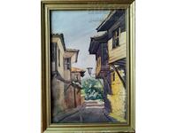 Pictură, peisaj, acuarelă, 1980