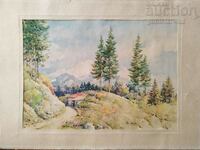 Painting, landscape, art. B.C.