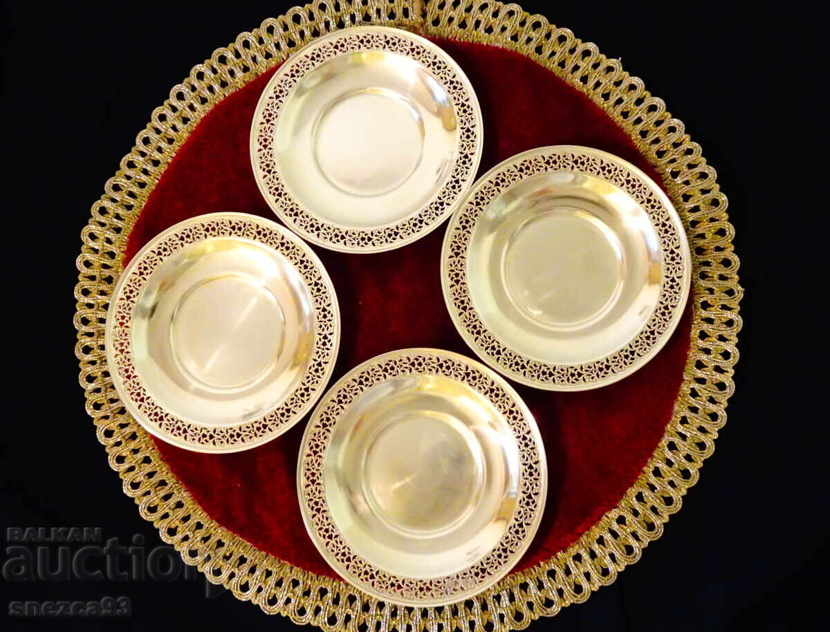 Уникални бронзови чинии с филигран,позлата. - 6 Уникални бронзови чинии с филигран,позлата. - 6