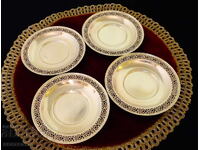 Μοναδικά χάλκινα πιάτα με φιλιγκράν, επιχρύσωση