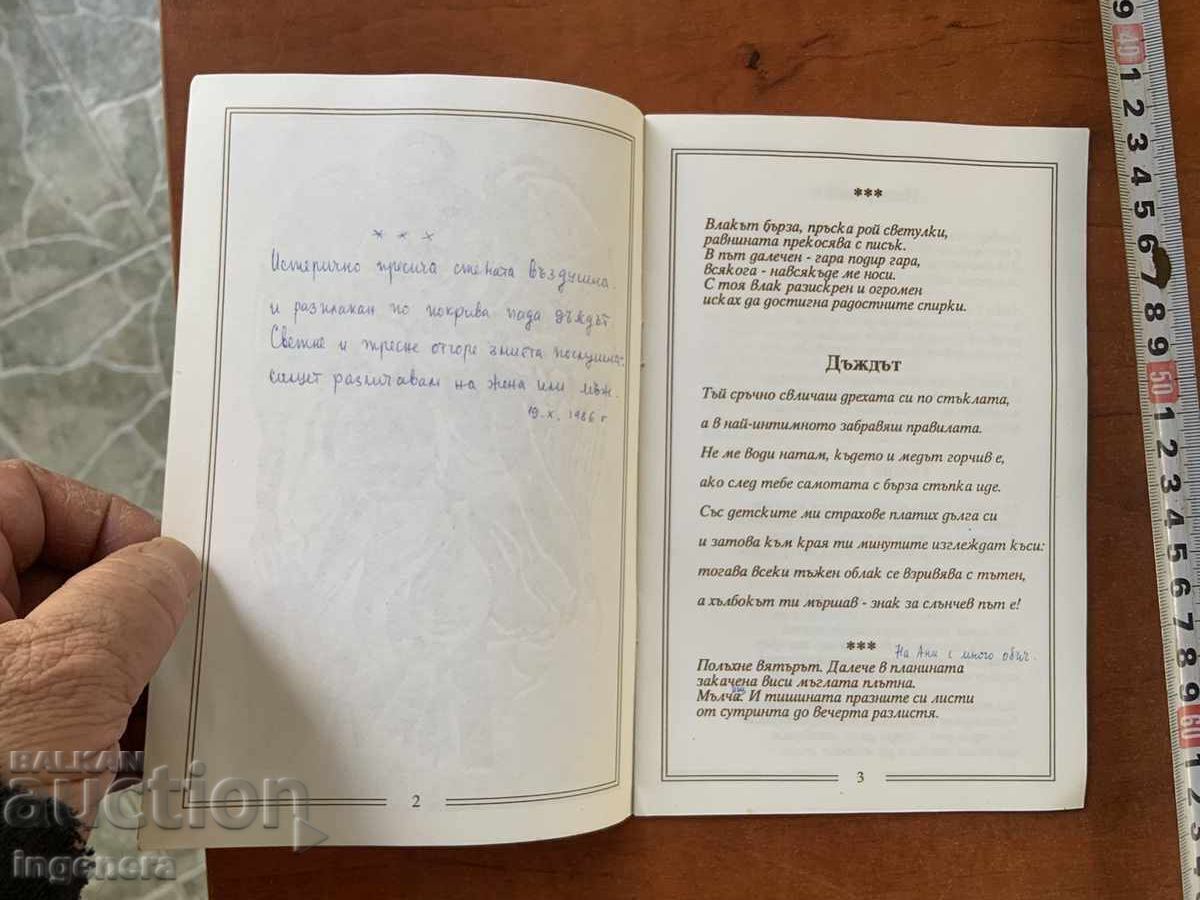 Аукцион ПЕТЪР ВЕЛИЧКОВ-НОЗЕ ОТ ПЯСЪК-ПОЕЗИЯ АВТОГРАФ-1992-ПОСВЕТЕНА Аукцион ПЕТЪР ВЕЛИЧКОВ-НОЗЕ ОТ ПЯСЪК-ПОЕЗИЯ АВТОГРАФ-1992-ПОСВЕТЕНА