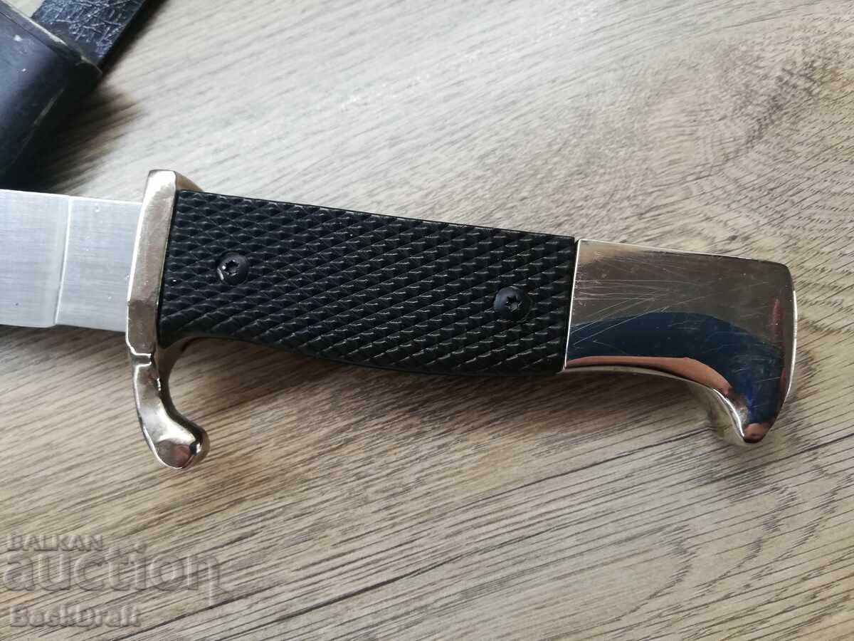 Αντίγραφο Γερμανικού Μαχαιριού HJ Hitlerjugend με θήκη, Λεπίδα Τρίτου Ράιχ - 6