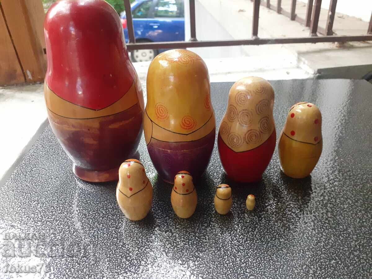 Παλιά ρωσική κούκλα ματριόσκα 8 σε 1 - 5