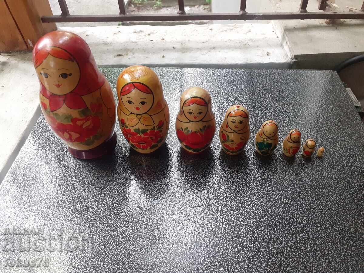 Παλιά ρωσική κούκλα ματριόσκα 8 σε 1