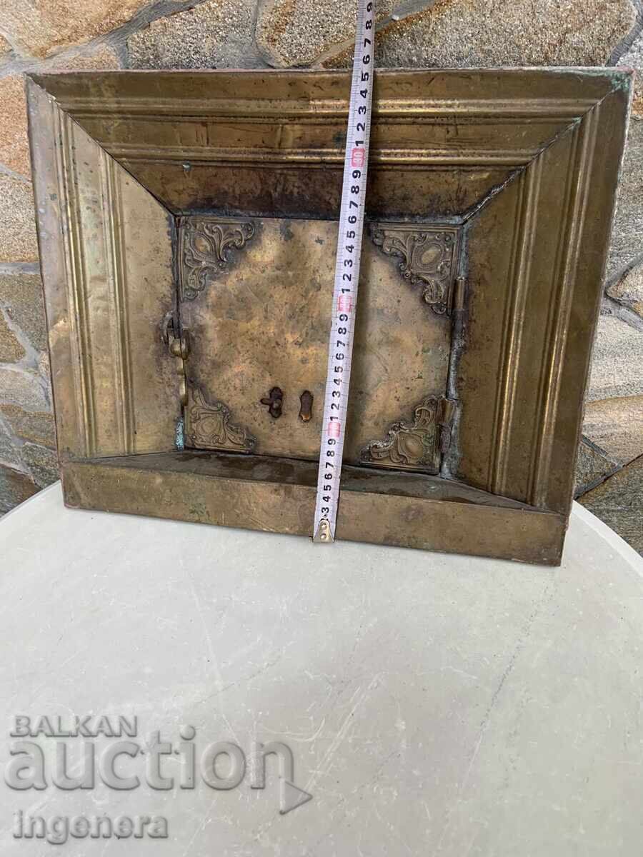 GATE DOOR FOR AND FROM FIREPLACE STOVE ORNAMENTS COPPER BRASS - 5