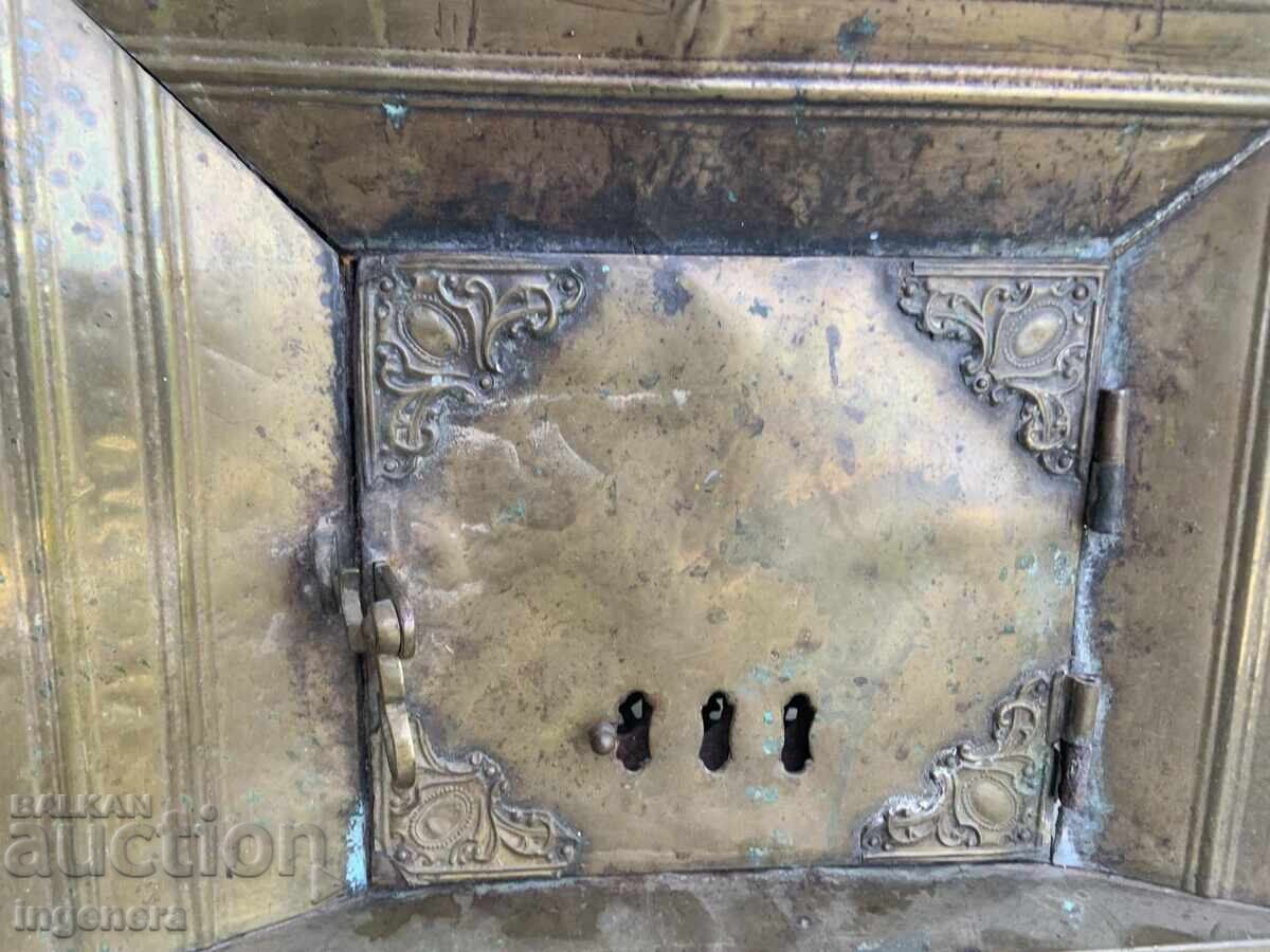 GATE DOOR FOR AND FROM FIREPLACE STOVE ORNAMENTS COPPER BRASS - 6