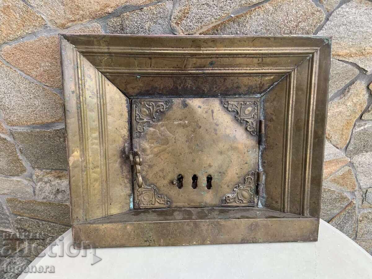 GATE DOOR FOR AND FROM FIREPLACE STOVE ORNAMENTS COPPER BRASS