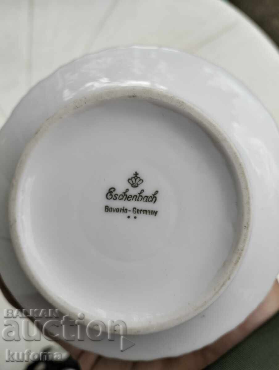 Old German porcelain vase with gold plating - 6