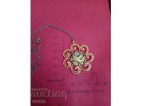 Antique necklace, steel and Gold Plated