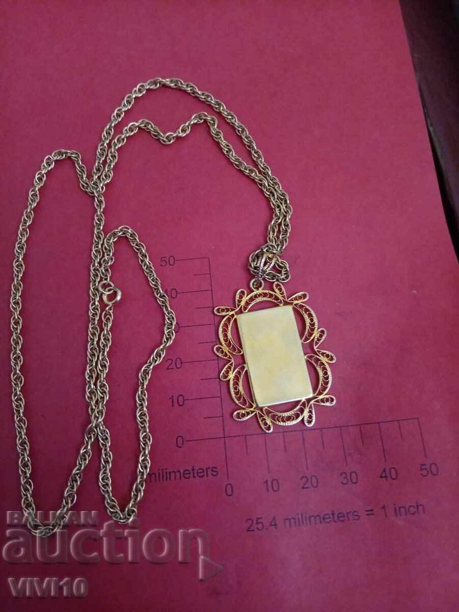 Antique necklace, steel and Gold Plated with price 50.00 BGN | € 25.56