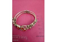 Antique enamel bracelet with stones