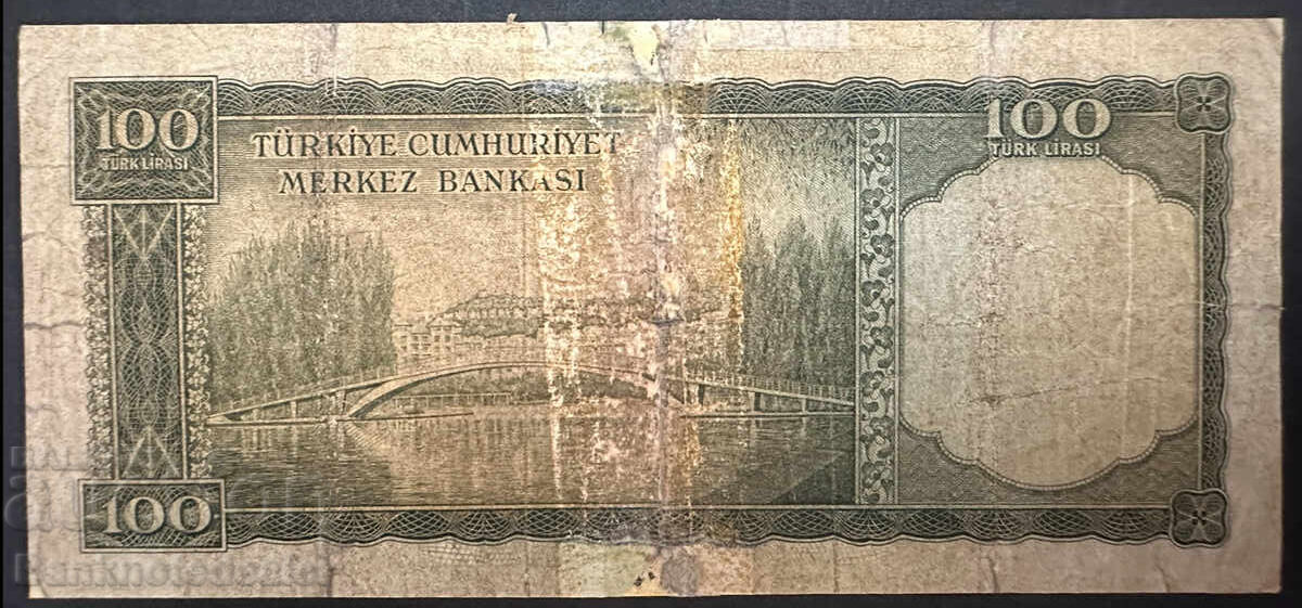 Turkey 100 Lira 1930 -1952 Pick 167 Prefix D8 с цена 350.00 лв. | € 178.95 Turkey 100 Lira 1930 -1952 Pick 167 Prefix D8 с цена 350.00 лв. | € 178.95