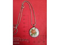 Antique porcelain necklace