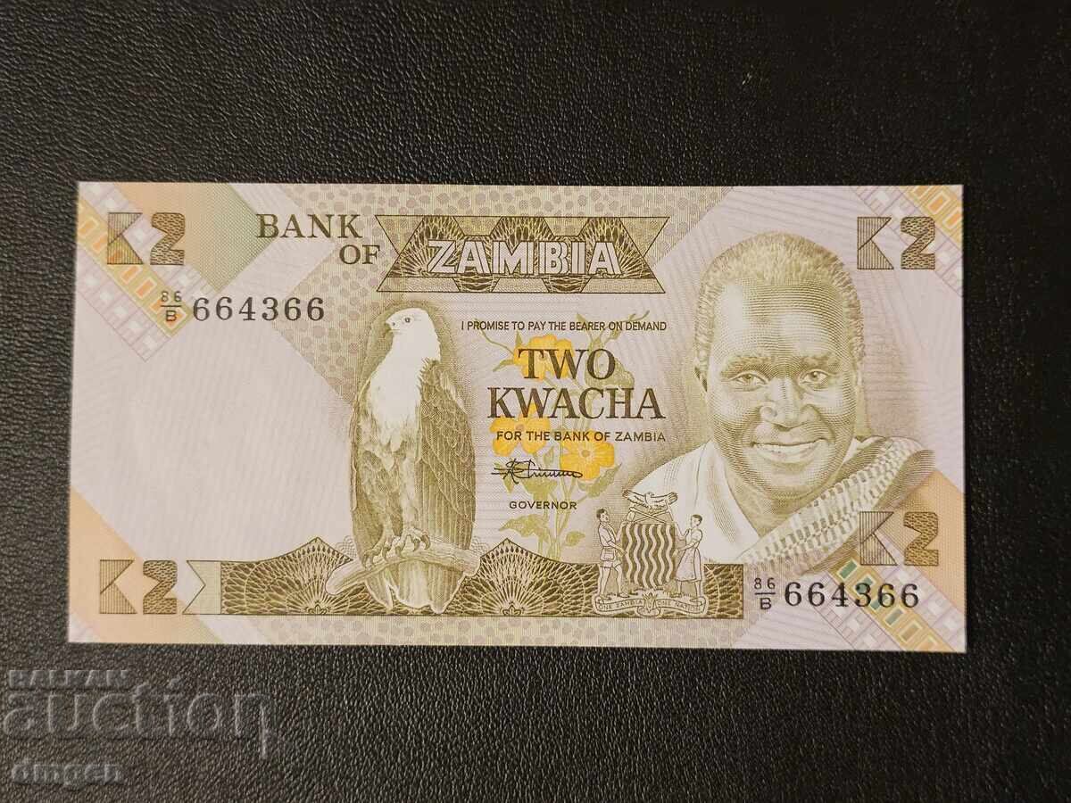 2 квача Замбия 1980 UNC