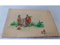 Ευχετήρια κάρτα Άντρας και γυναίκα στη βρύση