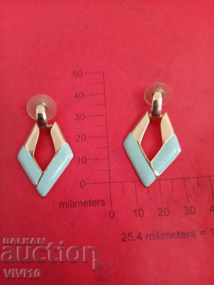 Αντίκες σκουλαρίκια με σμάλτο