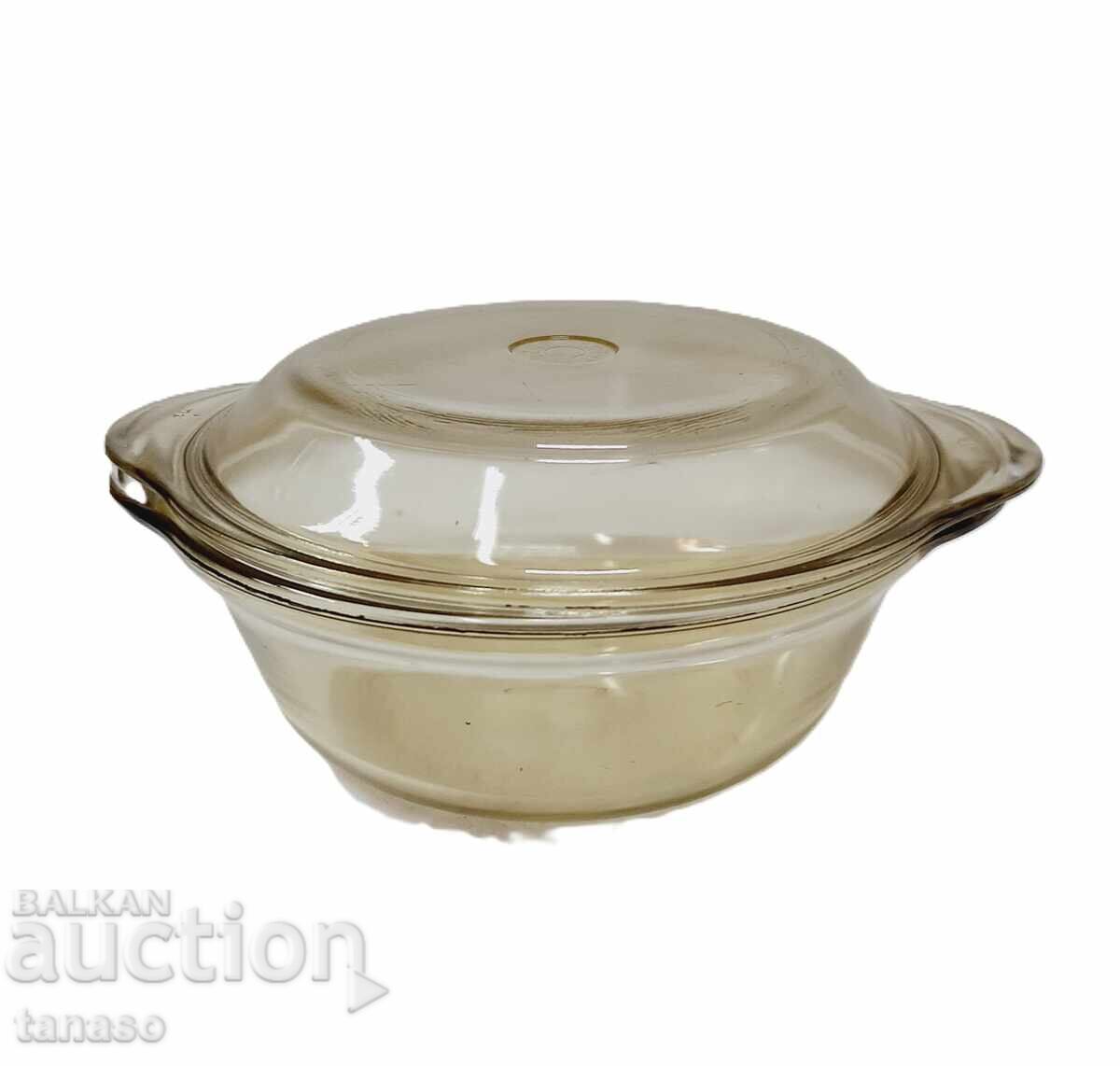Delivery of Fireproof glass pot with lid (11.4)