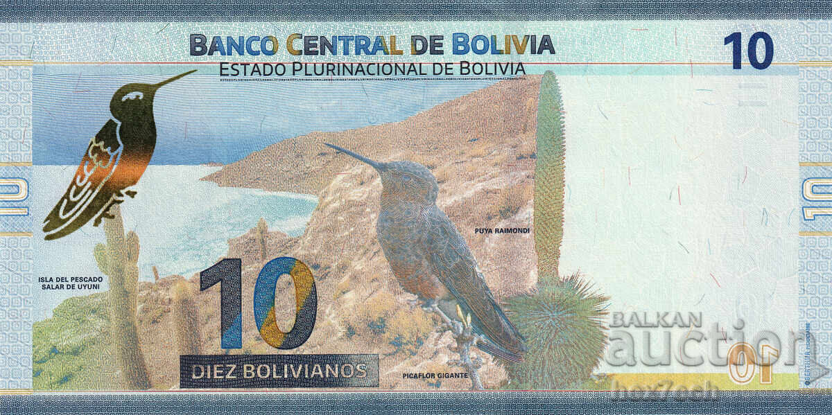Licitație ❤️ ⭐ Bolivia 2018 10 boliviani UNC nou ⭐ ❤️
