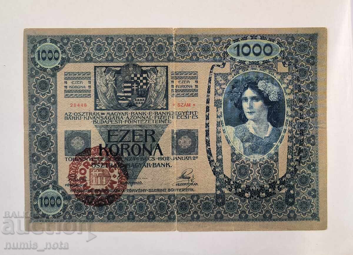 Austria 1000 Kronen 1902 Round Seal Austria 1000 Kronen 1902 Round Seal