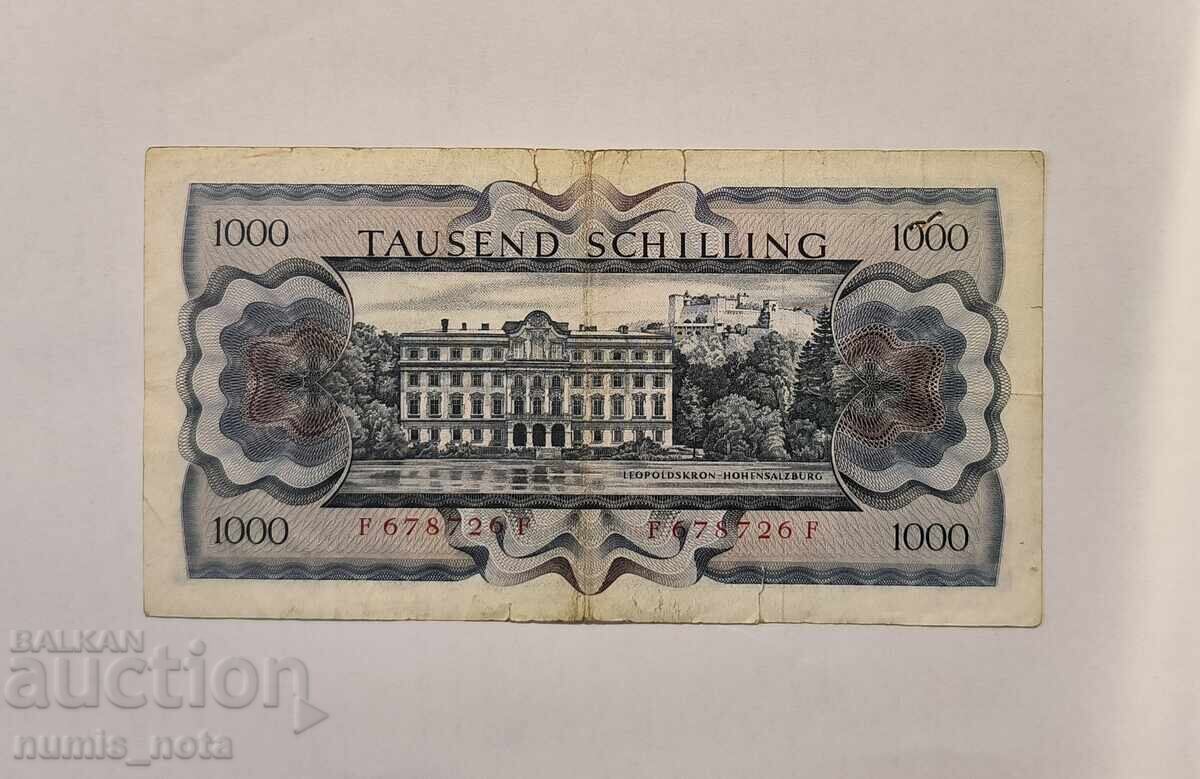 Austria 1000 Schilling 1966 with price 160.00 BGN | € 81.81 Austria 1000 Schilling 1966 with price 160.00 BGN | € 81.81