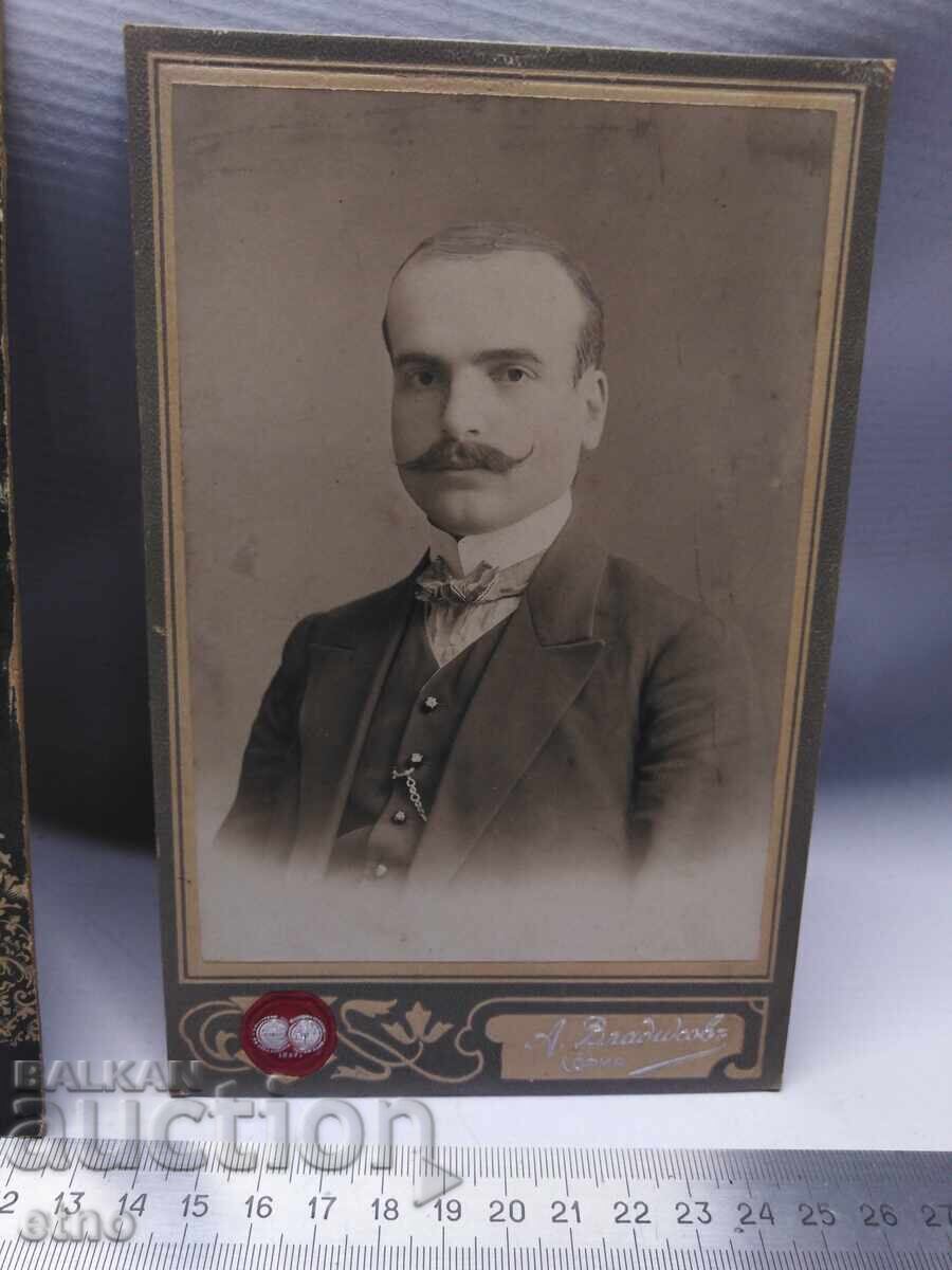 1913 Balkan War Edirne, 2 Cardboard Photos of 1 Person - 5