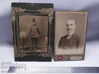 1913 g. RĂZBOIUL BALCANIC DE LA ODRIN, 2 FOTOGRAFII PE CARTON CU O PERSOANĂ
