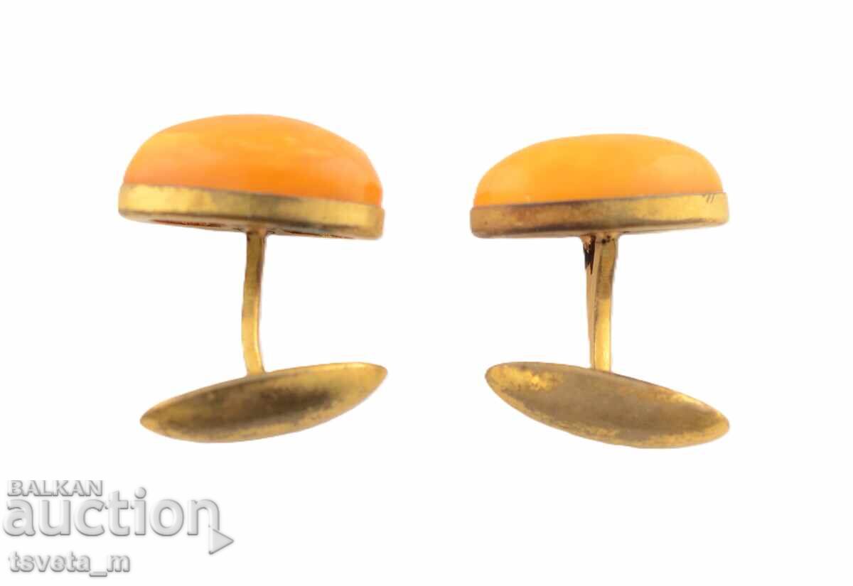 Копчета за ръкавели бутонели кехлибар Копчета за ръкавели бутонели кехлибар