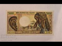 Τσαντ 5000 φράγκα 1984