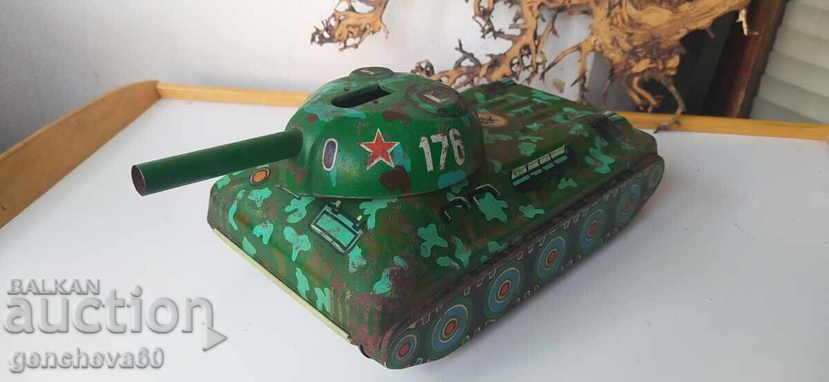 Ρωσικό ρετρό τανκ παιχνίδι από λαμαρίνα - 7