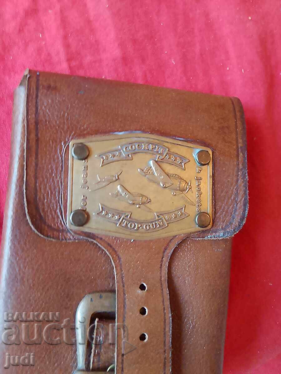 Top Gun bag, natural leather - 7