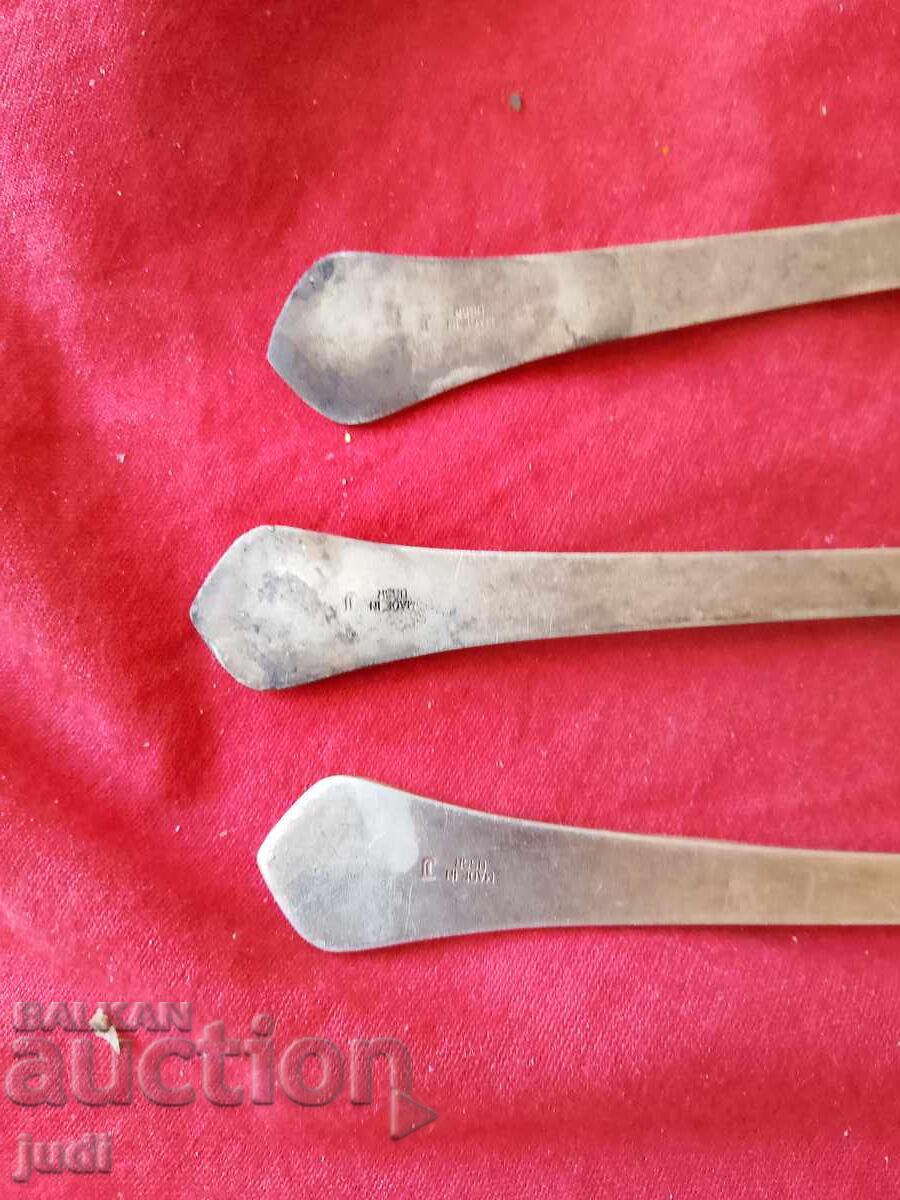 USSR 6 silver-plated spoons with a box - 6