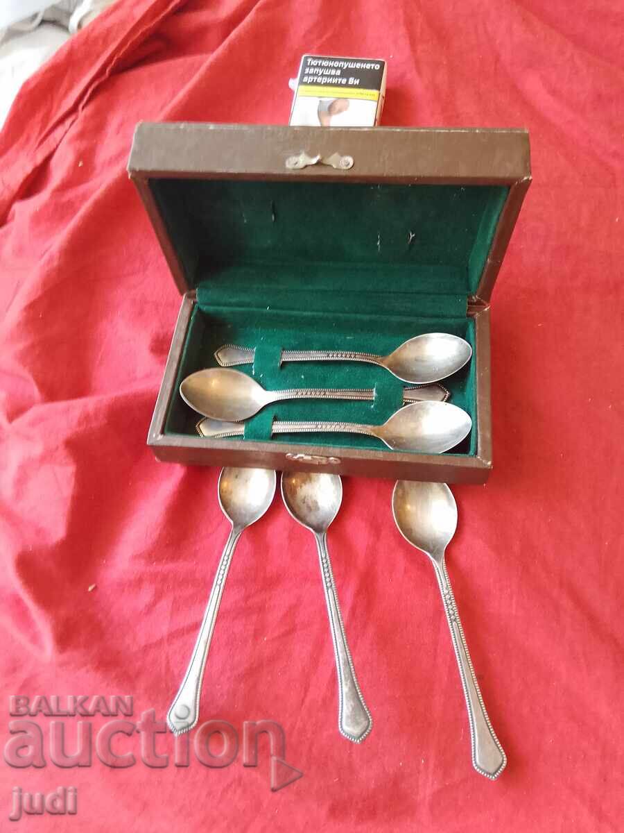 USSR 6 silver-plated spoons with a box