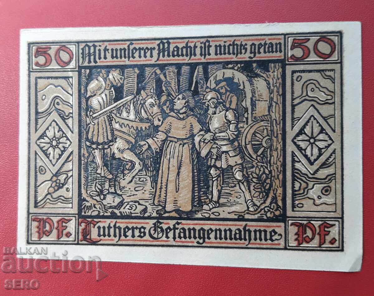Banknote-Germany-Thuringia-Eisenach-50 pfennig 1921 Banknote-Germany-Thuringia-Eisenach-50 pfennig 1921