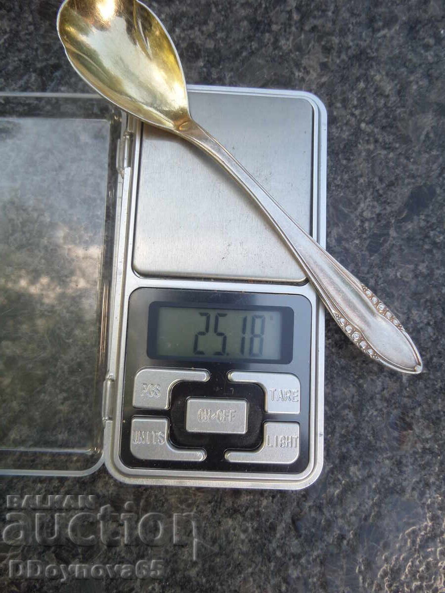 Auction  Spoon, silver-plated with gilding