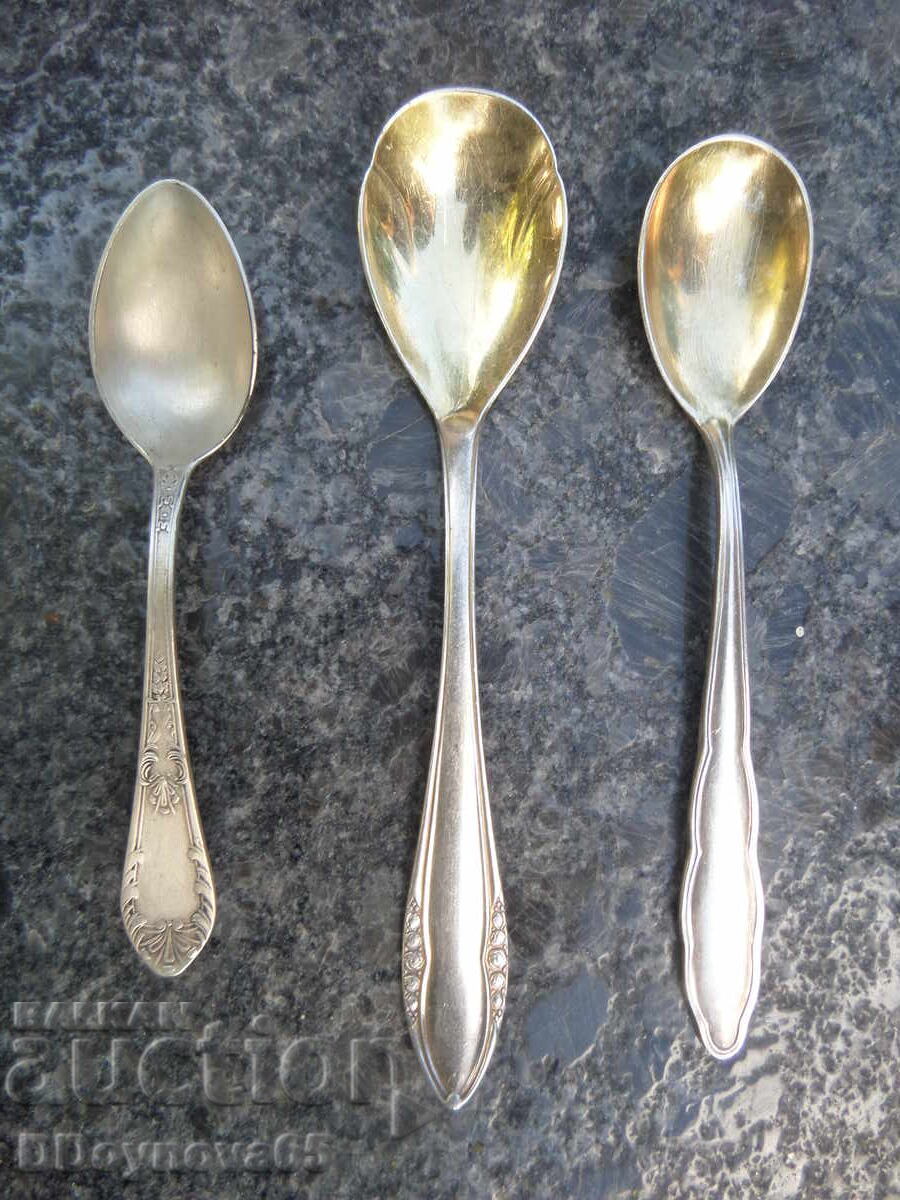 Spoon, silver-plated with gilding - 5