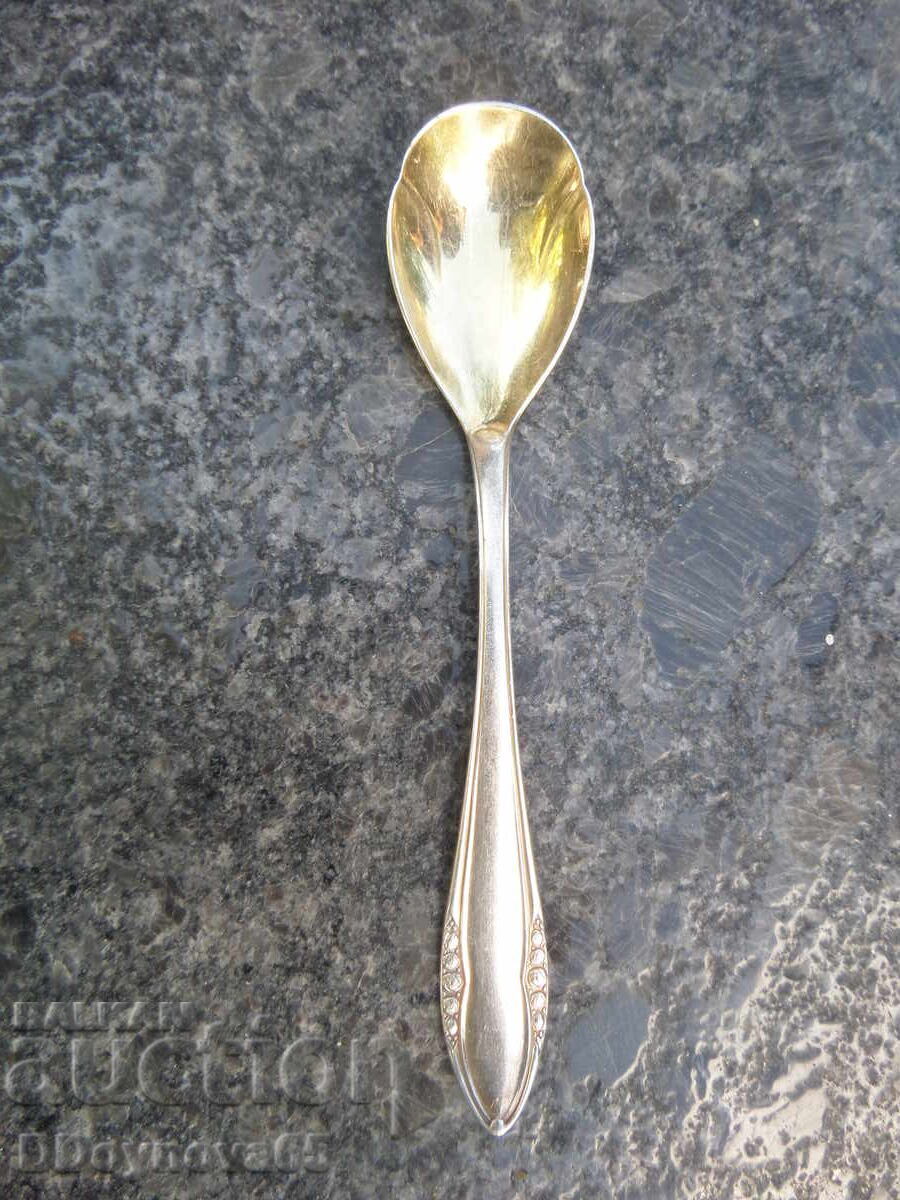 Spoon, silver-plated with gilding
