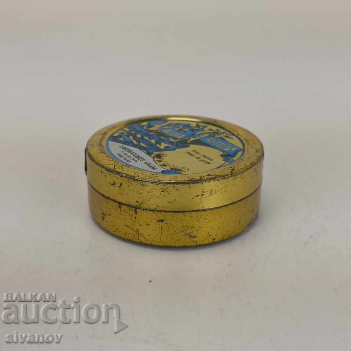 Old French metal VALDA Pastilles candy box #5969 with price 14.99 BGN | € 7.66