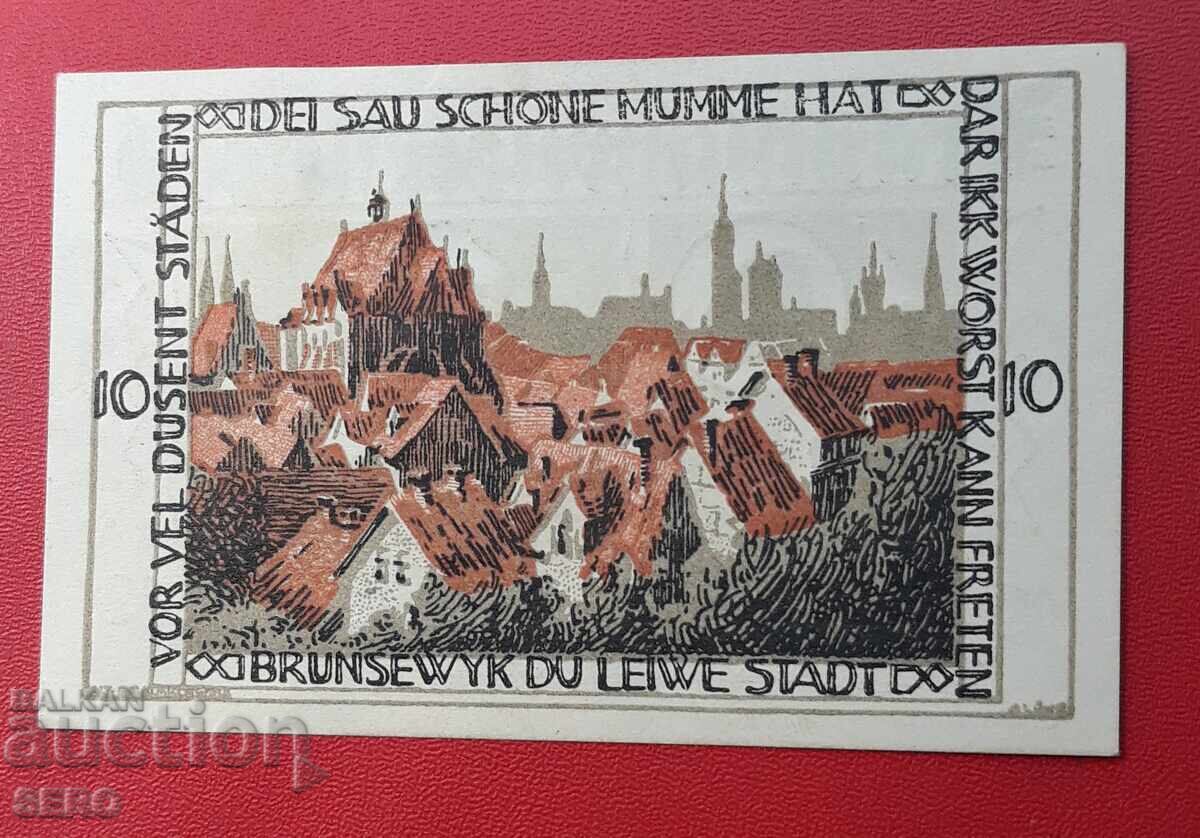 Banknote-Germany-Braunschweig-10 Pfennig 1921 with price 2.00 BGN | € 1.02
