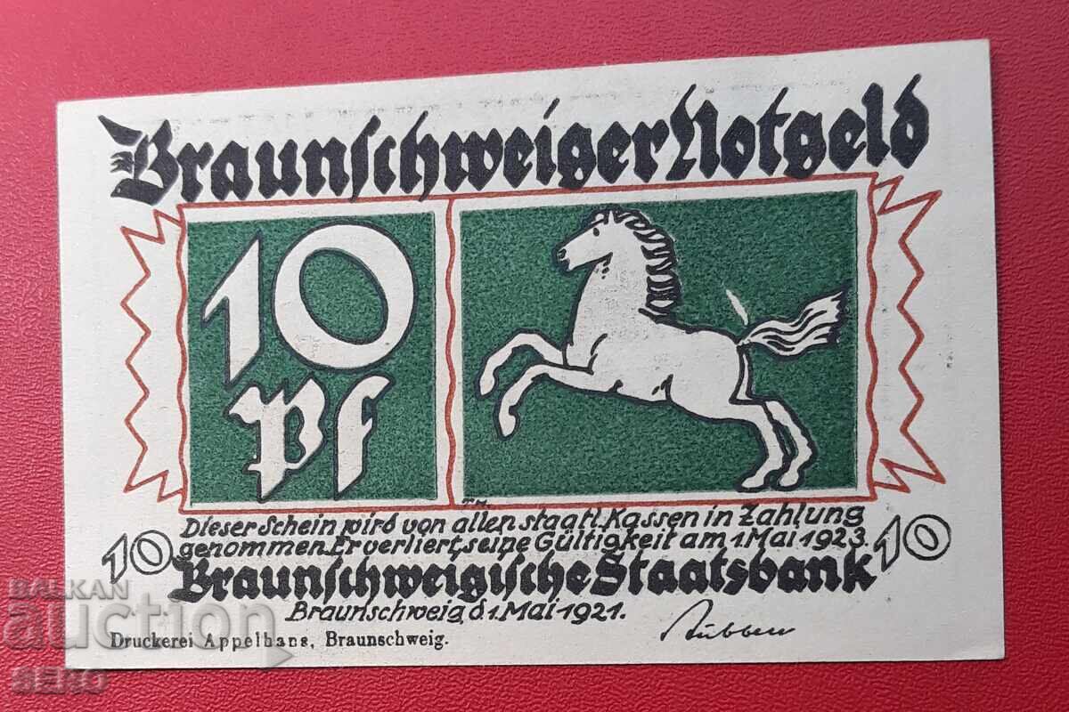 Banknote-Germany-Braunschweig-10 Pfennig 1921